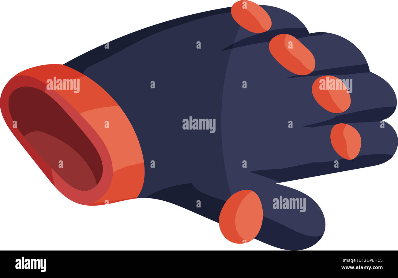 Glove for biker icon, isometric style Stock Vector