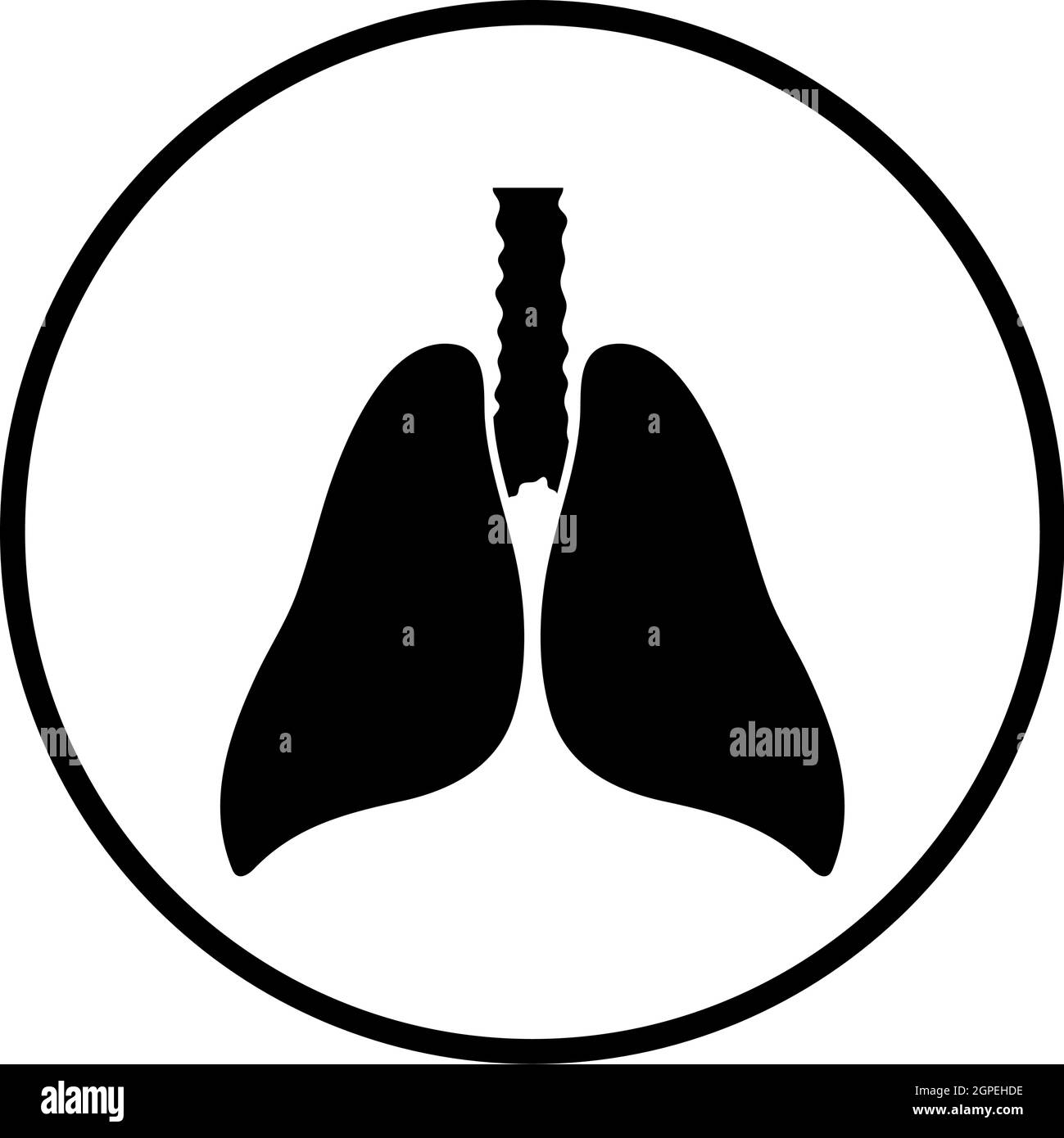 Human Lungs Icon Stock Vector