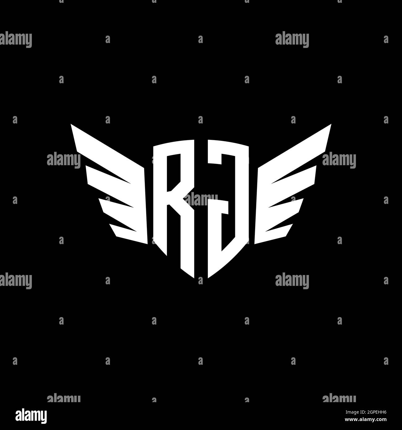 RG Monogram geometric shape style template. Monogram initial design vector isolated on white background Stock Vector