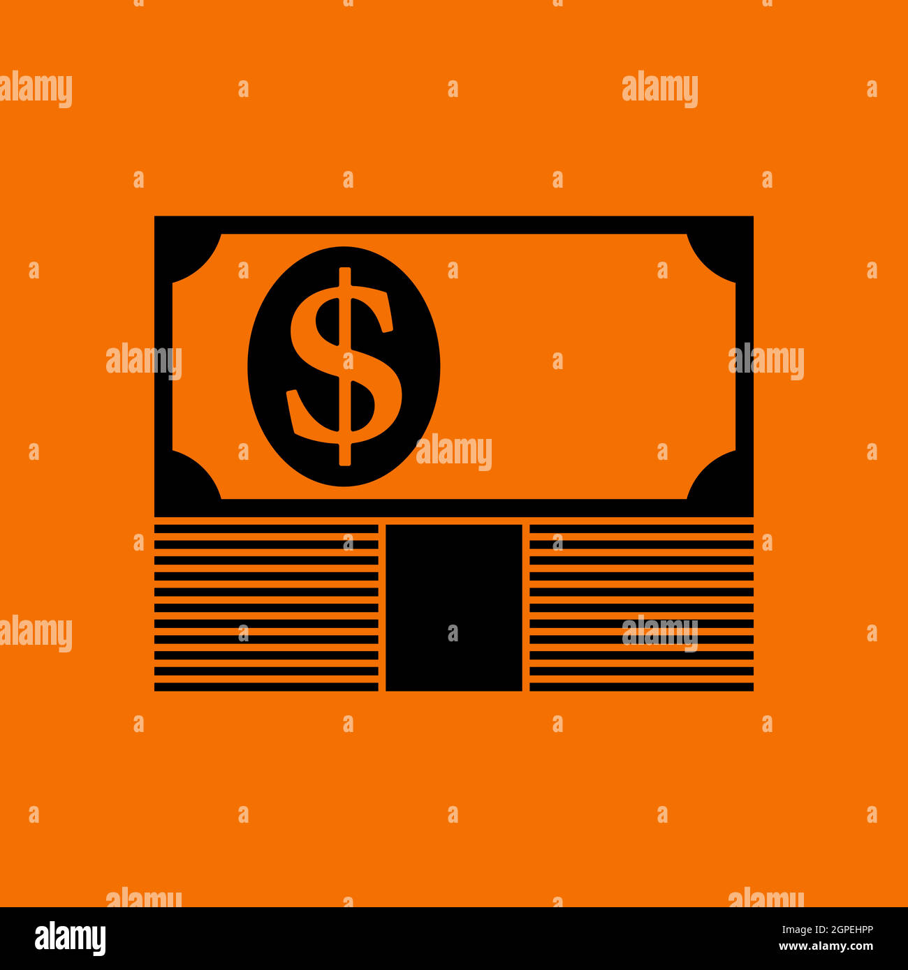 Banknote On Top Of Money Stack Icon Stock Vector Image & Art - Alamy