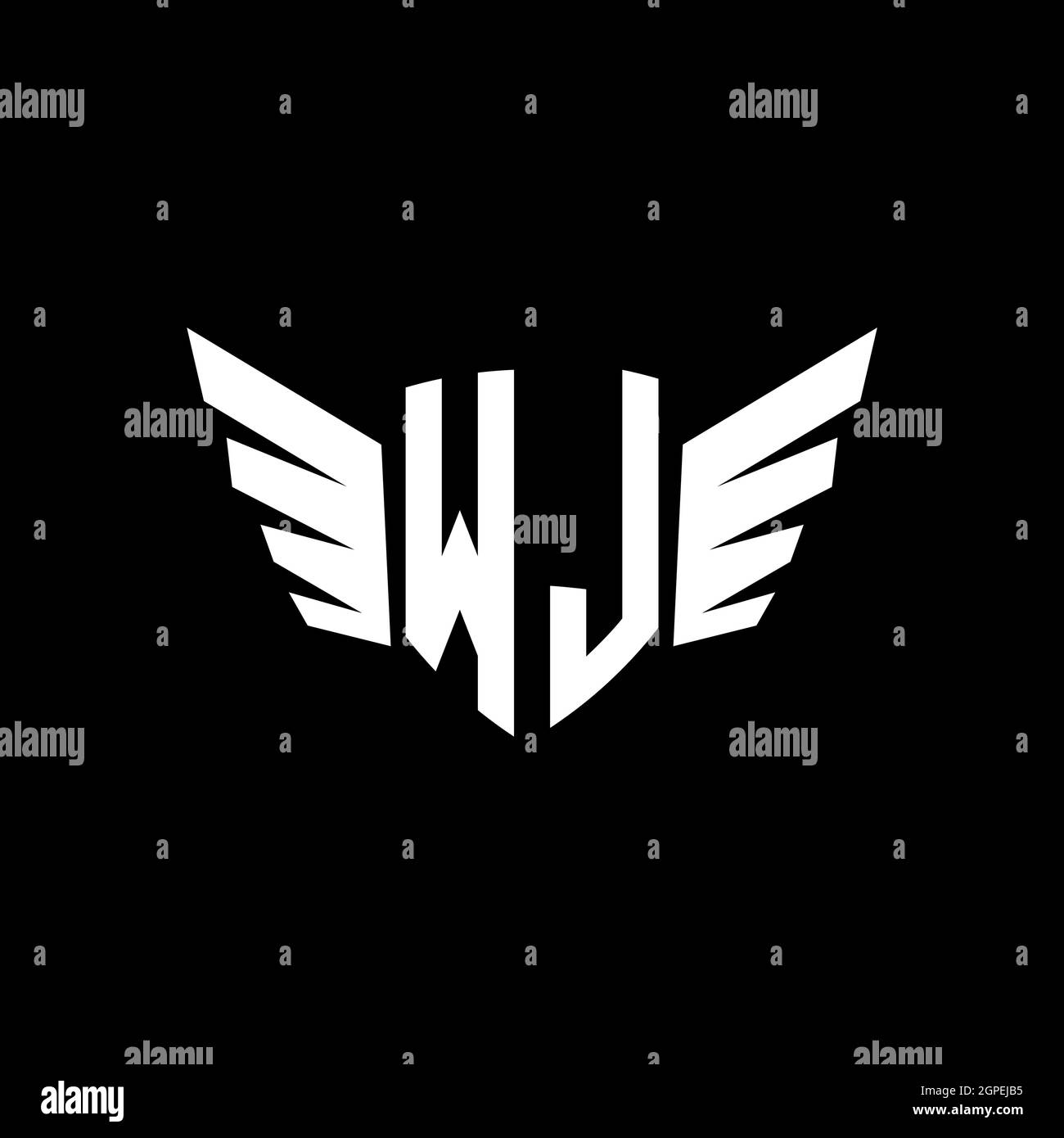 WL Monogram geometric shape style template. Monogram initial design vector isolated on white background Stock Vector