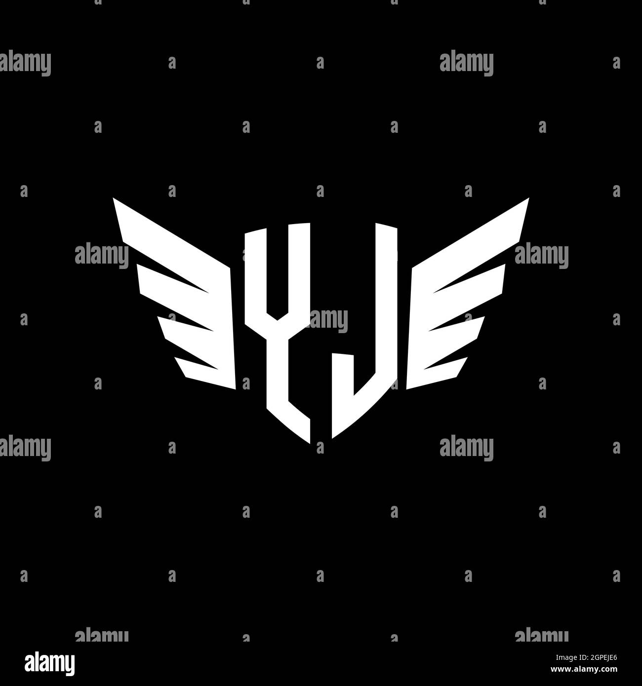 YL Monogram geometric shape style template. Monogram initial design vector isolated on white background Stock Vector