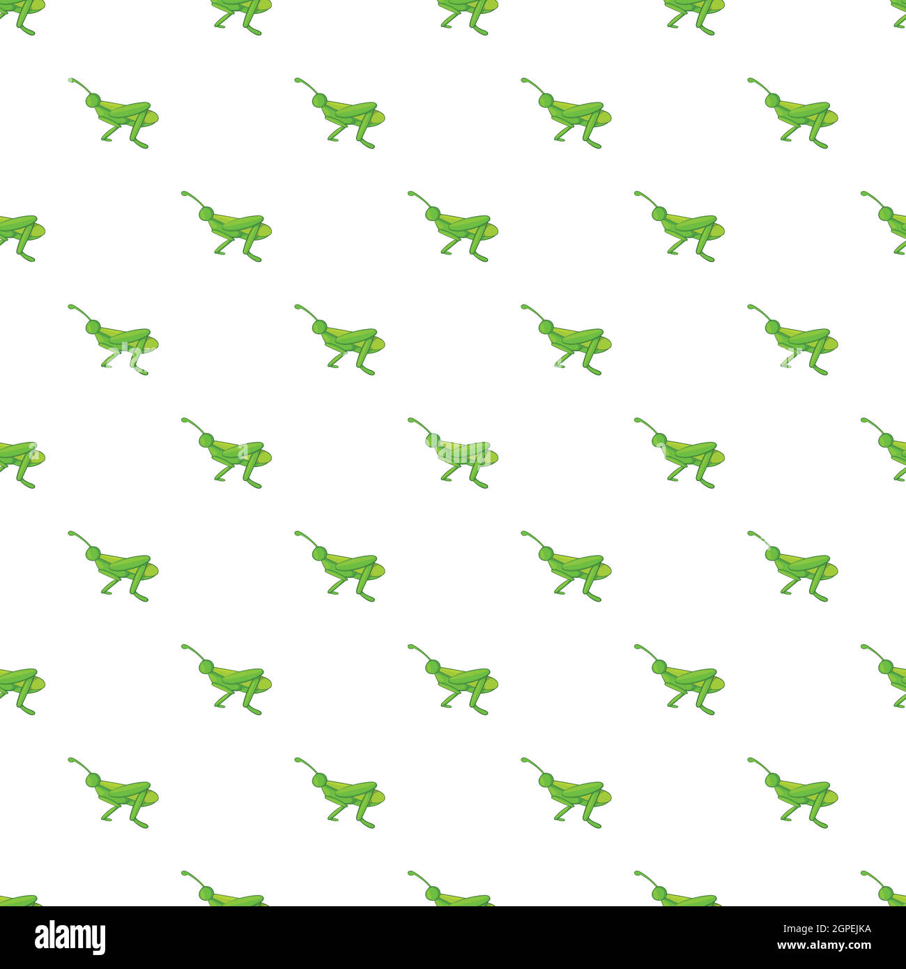 Grasshopper pattern, cartoon style Stock Vector