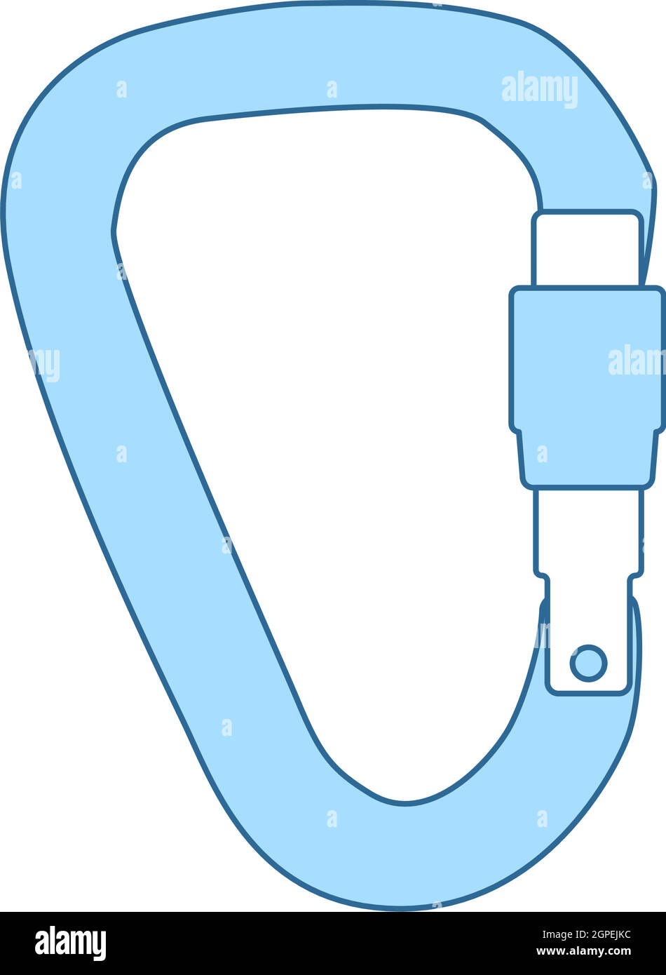 Alpinist Carabine Icon Stock Vector