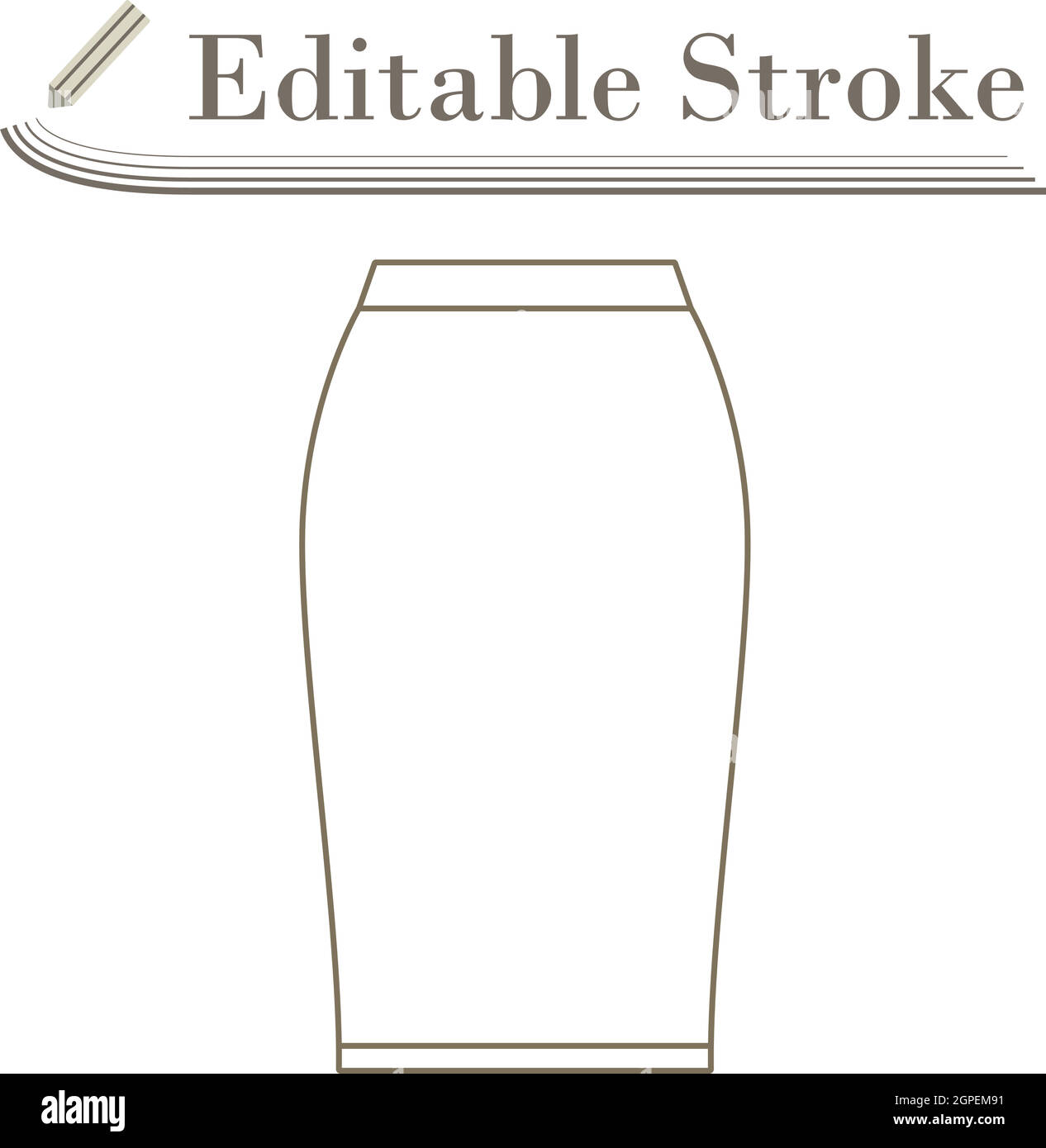 Business Pencil Skirt Icon Stock Vector