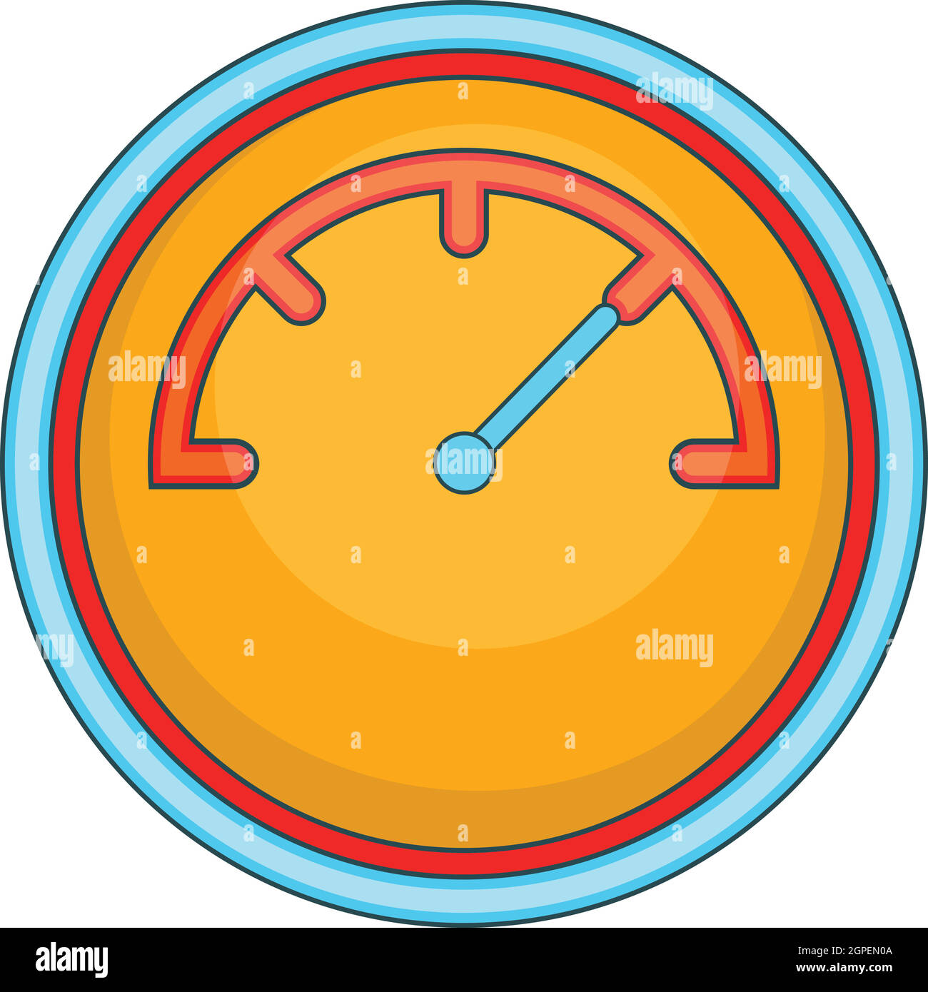 Yellow speedometer icon, cartoon style Stock Vector Image & Art Alamy