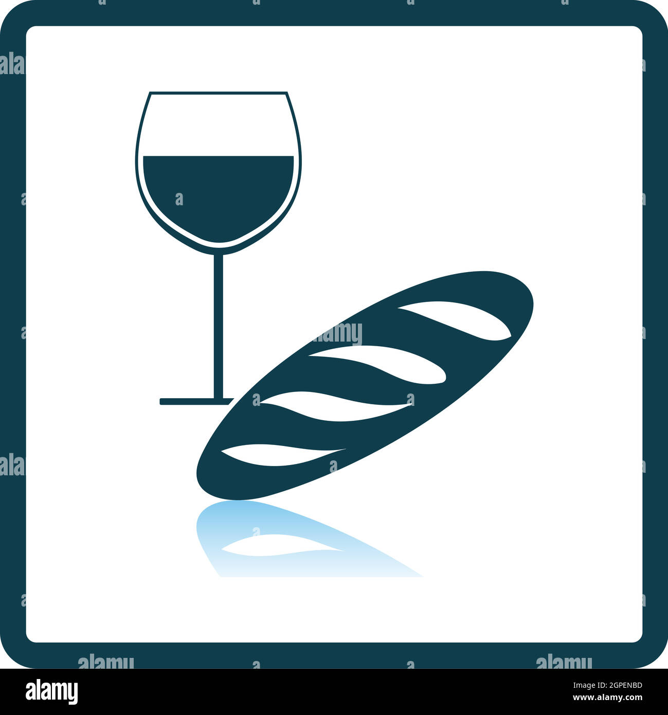 Easter Wine And Bread Icon Stock Vector
