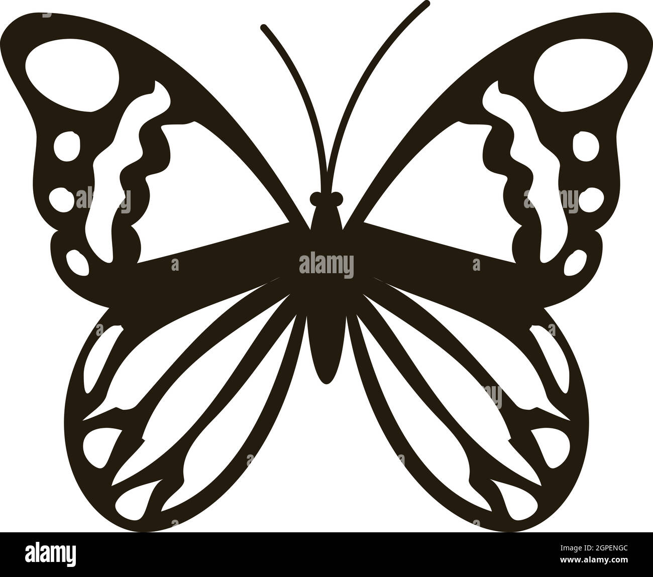 Black butterfly icon, simple style Stock Vector Image & Art - Alamy