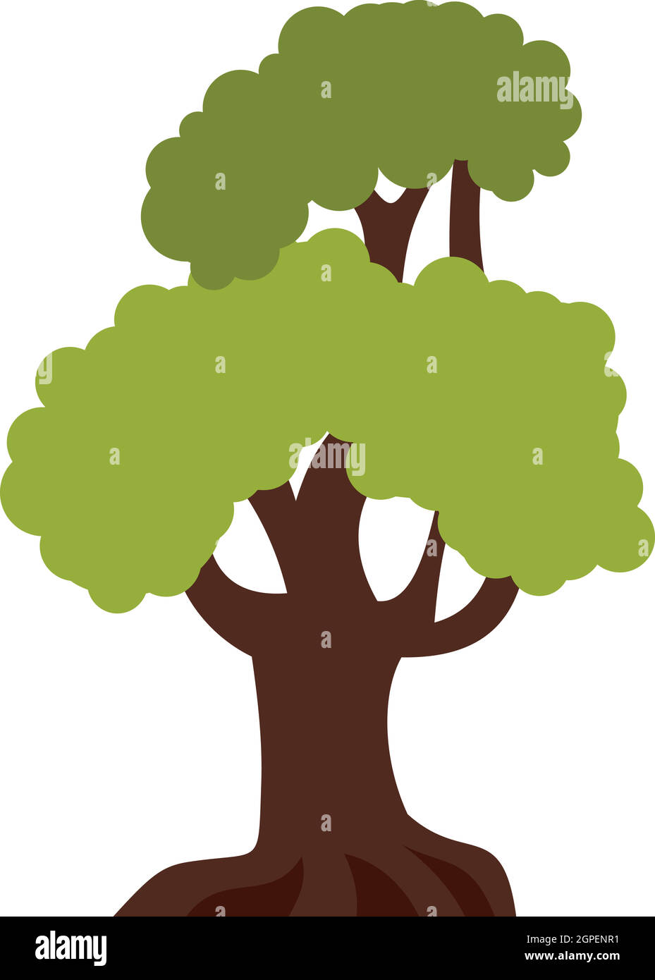 Big tree icon, flat style Stock Vector Image & Art - Alamy