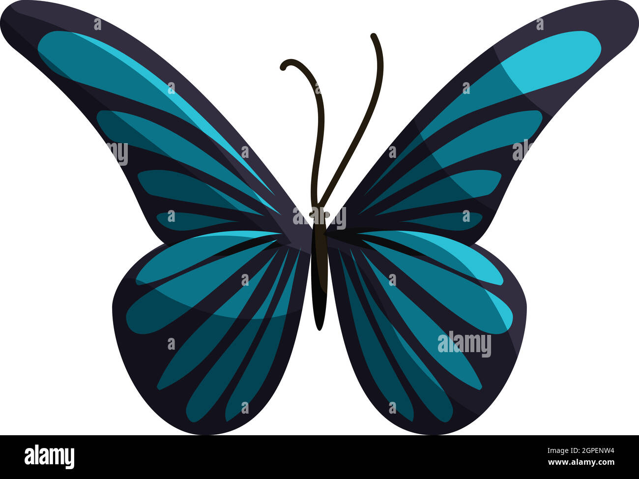 Small butterfly icon, cartoon style Stock Vector