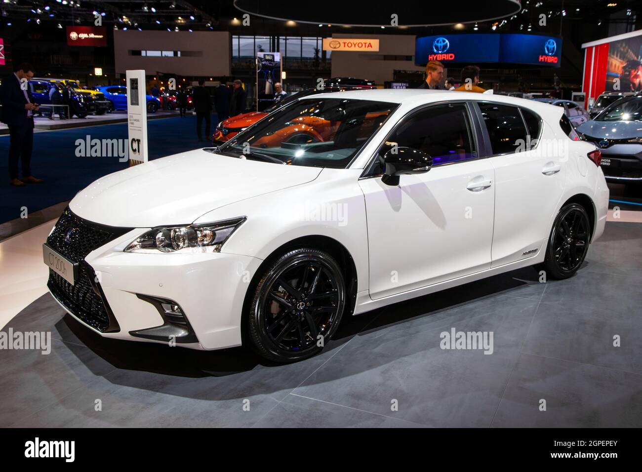 Lexus CT 200h hybrid car showncased at the Autosalon 2020 Motor Show. Brussels Belgium January 9 2020 Stock Photo Alamy