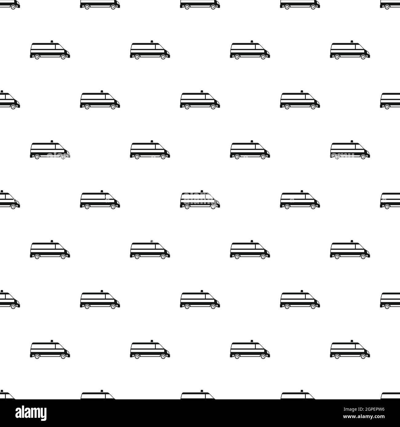 Ambulance car pattern, simple style Stock Vector
