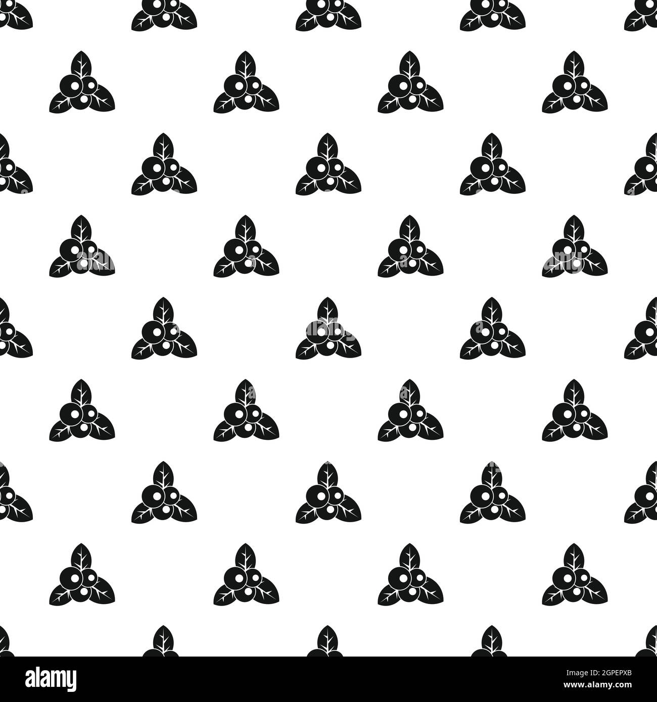 Cranberry pattern, simple style Stock Vector