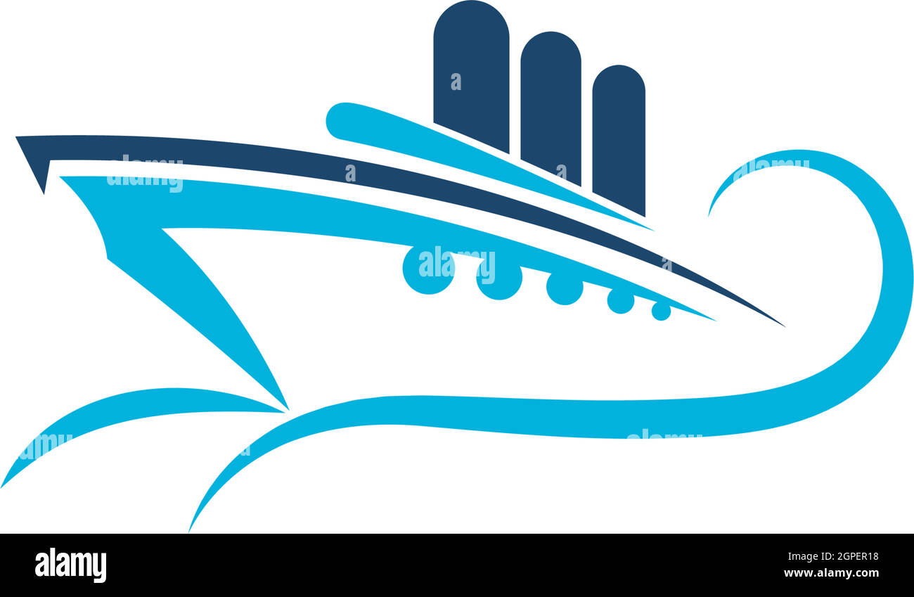 Cruise ship logo icon design template vector Stock Vector Image & Art ...