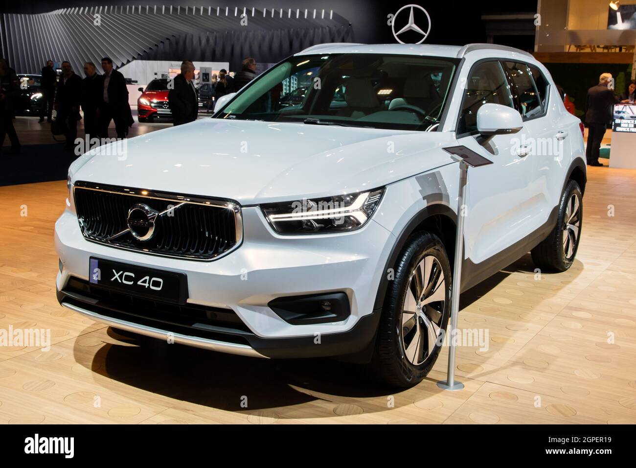 Volvo XC40 car model shown at the Autosalon 2020 Motor Show. Brussels, Belgium - January 9, 2020. Stock Photo