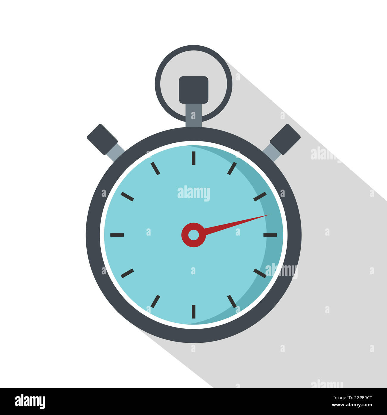 Gray stopwatch icon, flat style Stock Vector Image & Art - Alamy