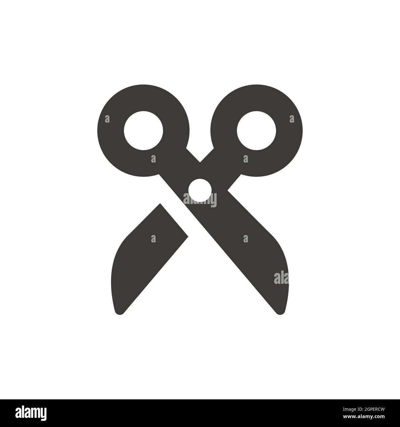 Scissors black vector icon Stock Vector