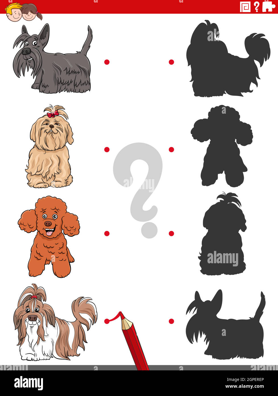 Dog children silhouette Stock Vector Images - Alamy