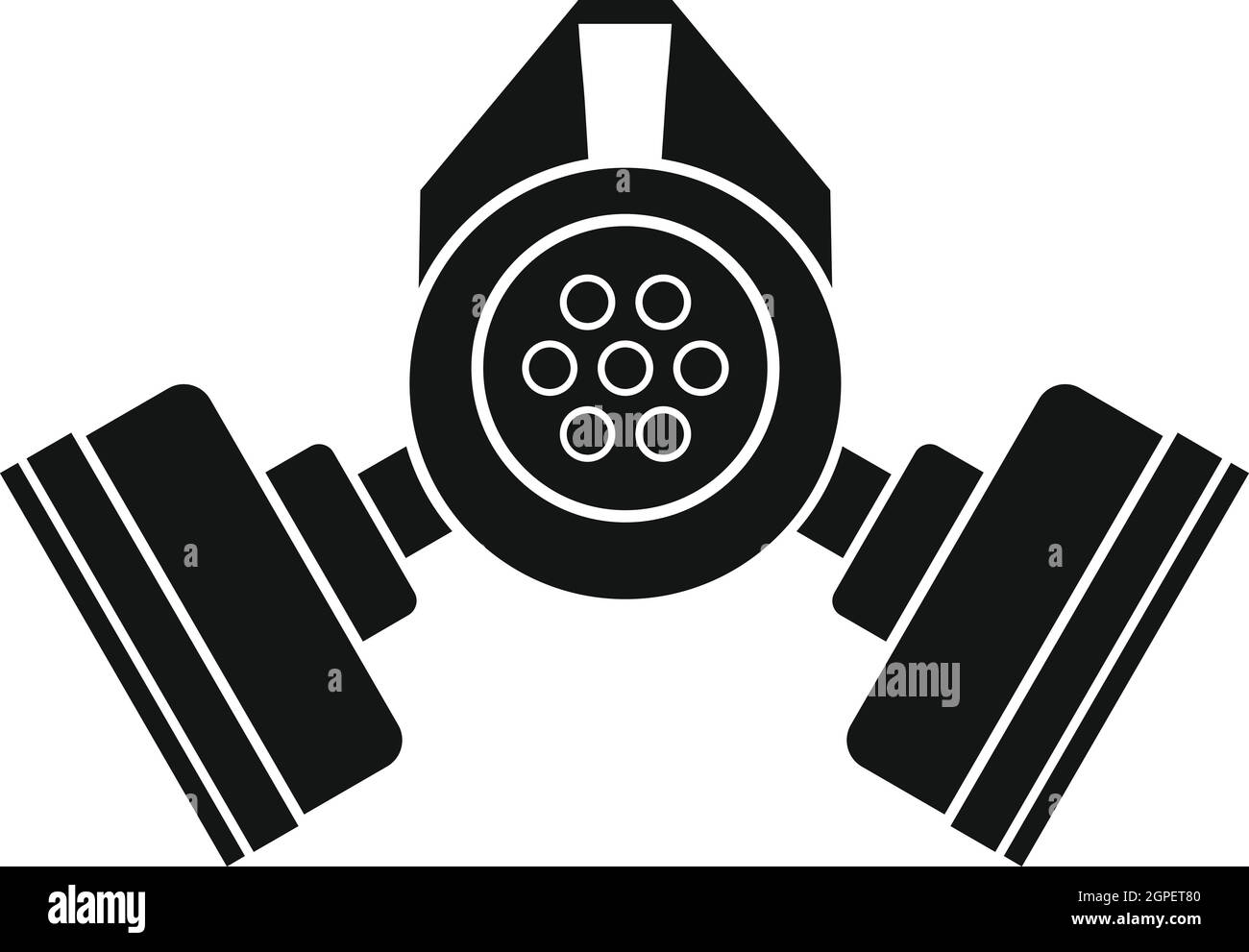 Gas mask icon, simple style Stock Vector