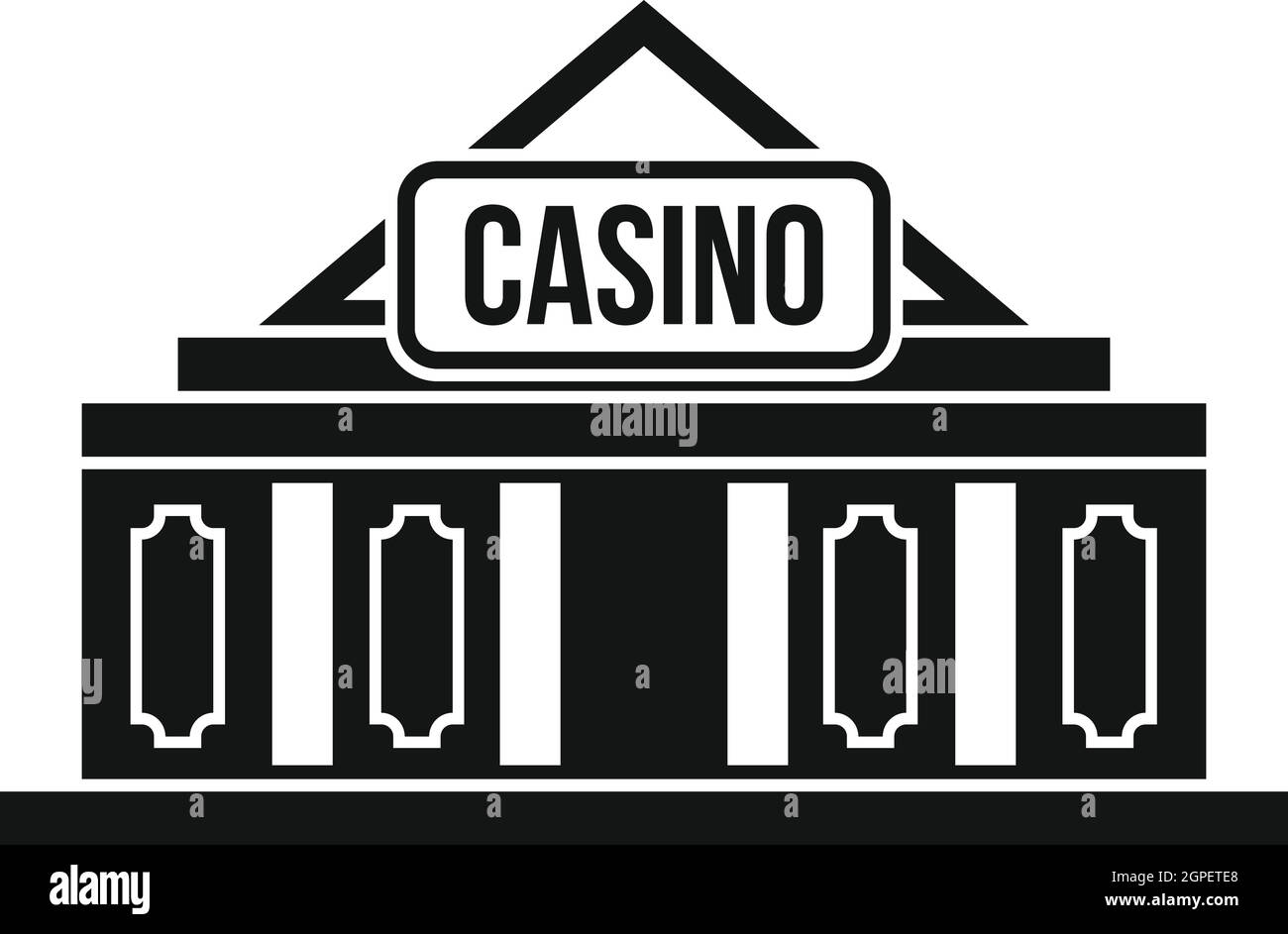 Casino building icon, simple style Stock Vector