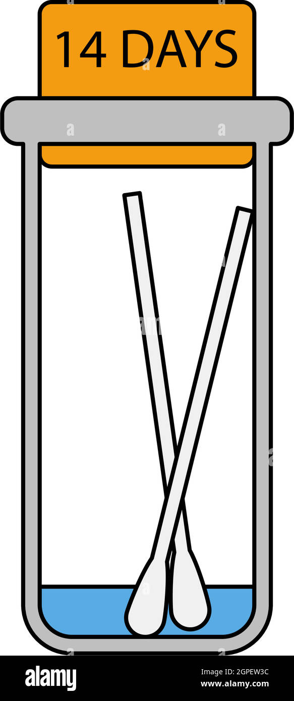 Covid Test Tube Icon Stock Vector
