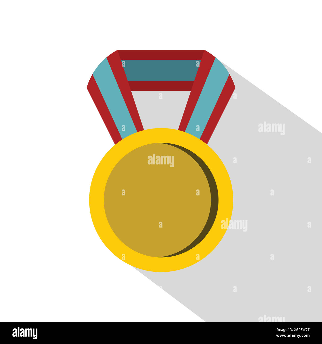 Round medal icon, flat style Stock Vector Image & Art - Alamy