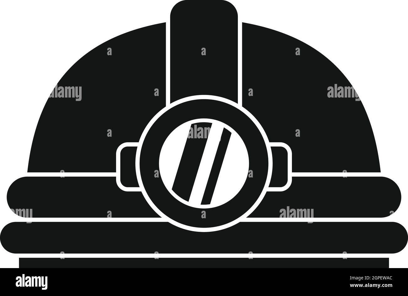 Helmet with light icon, simple style Stock Vector Image & Art - Alamy