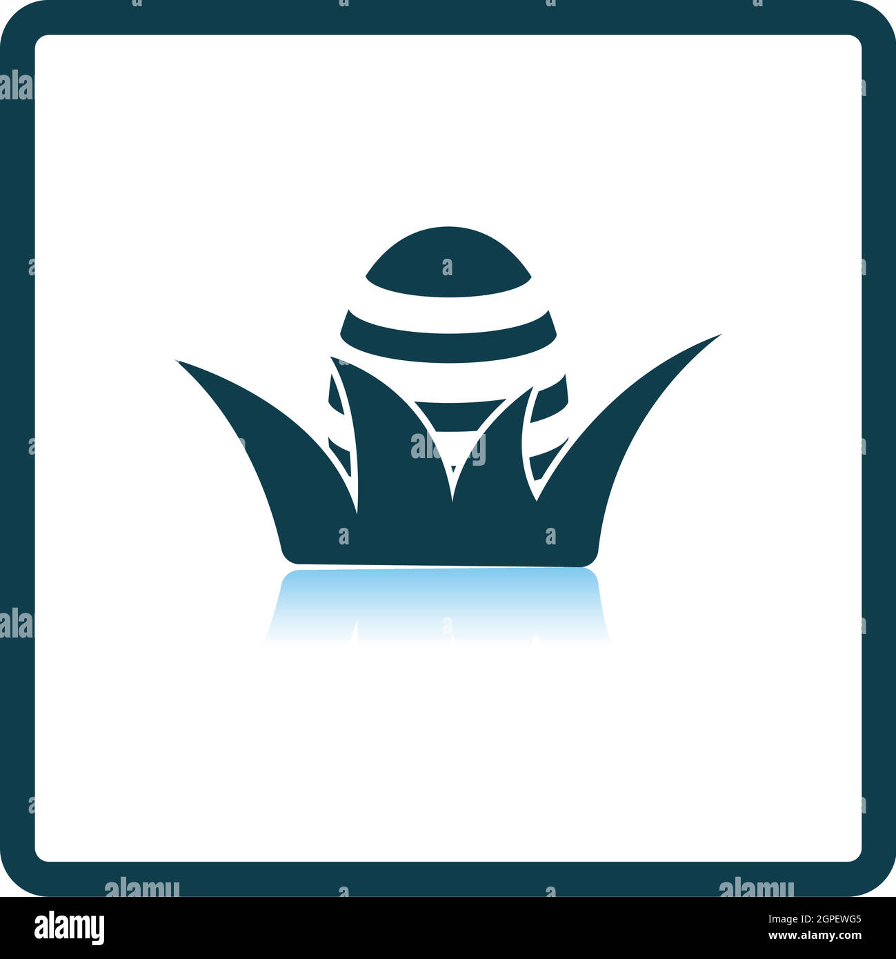 Easter Egg In Grass Icon Stock Vector