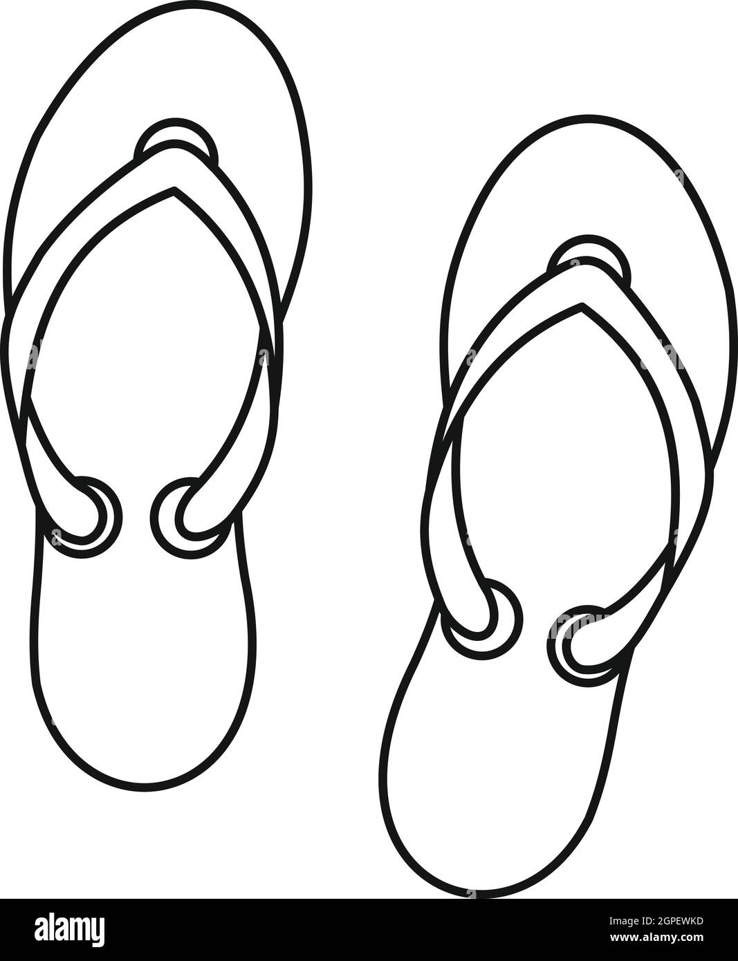 Set Of Doodle Cartoon Flip Flops Isolated On White Royalty Free SVG,  Cliparts, Vectors, and Stock Illustration. Image 57040736.