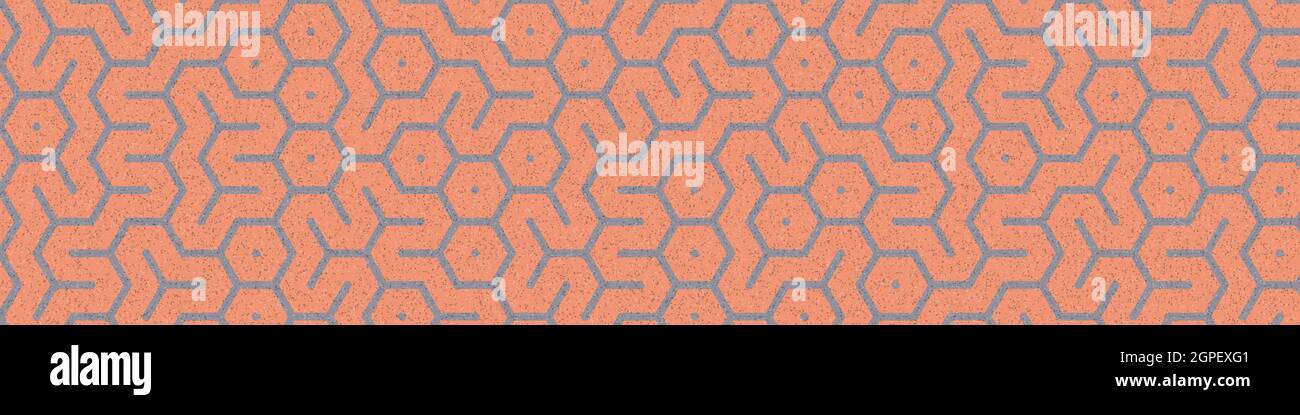 Computer-generated Hexagon Tile Connection art background design illustration Stock Vector