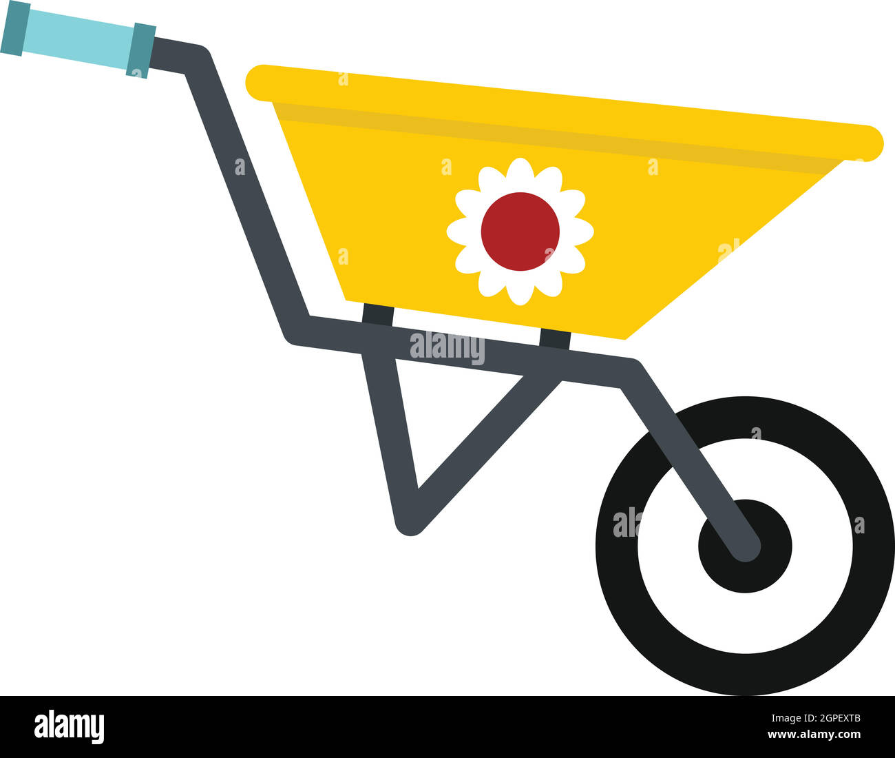 Garden wheelbarrow icon, flat style Stock Vector Image & Art - Alamy