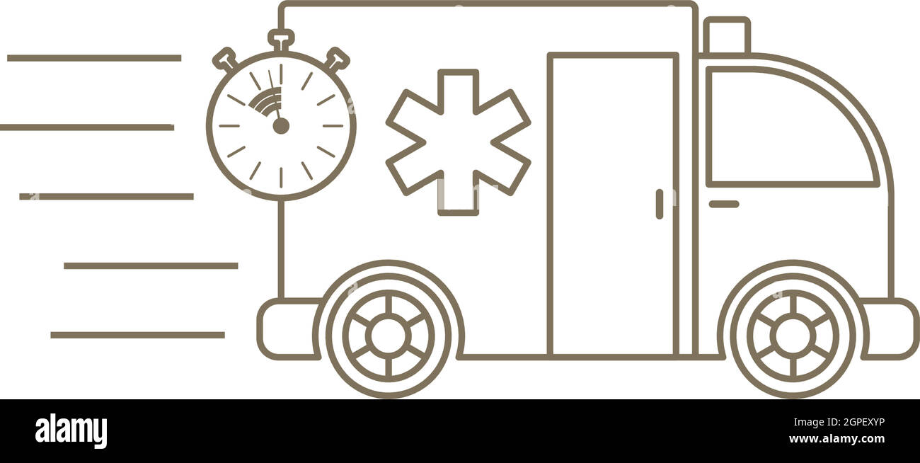 Fast Ambulance Car Icon Stock Vector Image & Art - Alamy