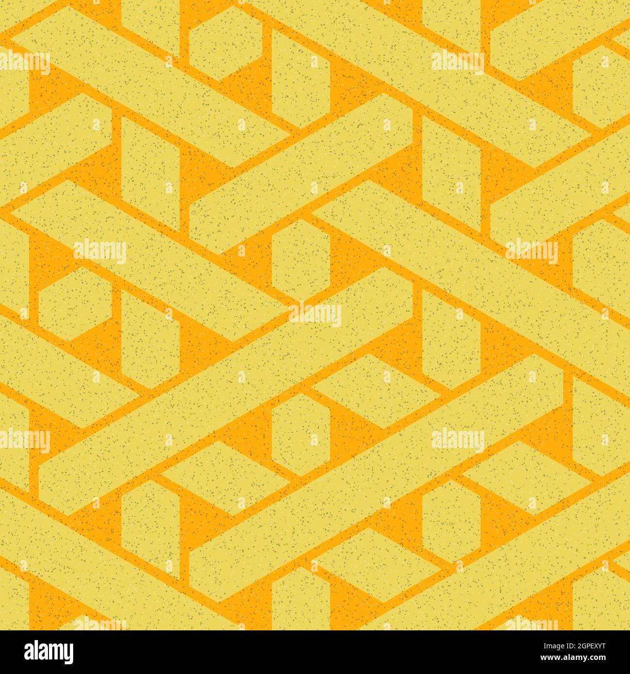 Computer-generated Hexagon Tile Connection art background design illustration Stock Vector