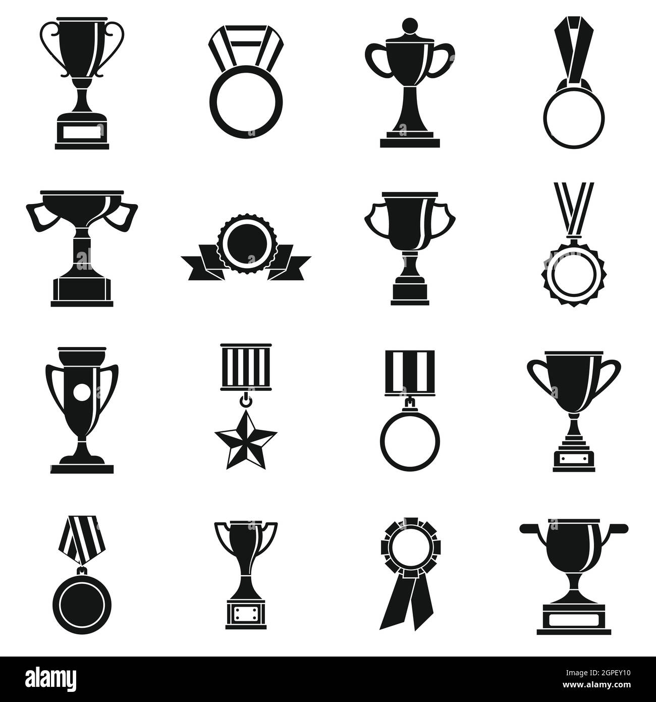 Trophy icons Stock Vector Images - Alamy