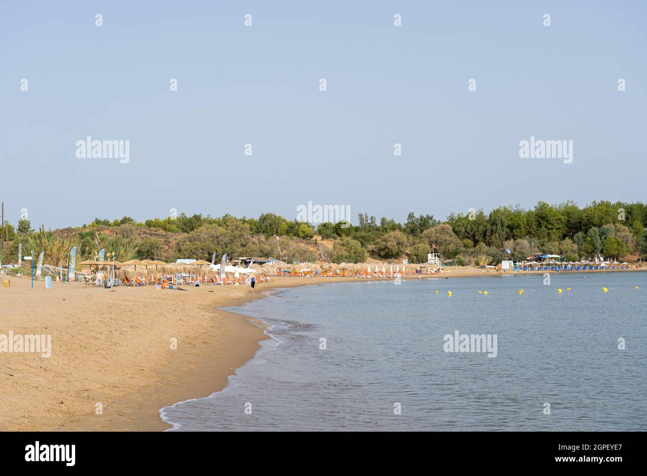 Golden Beach near Chania on Crete, Greece Stock Photo