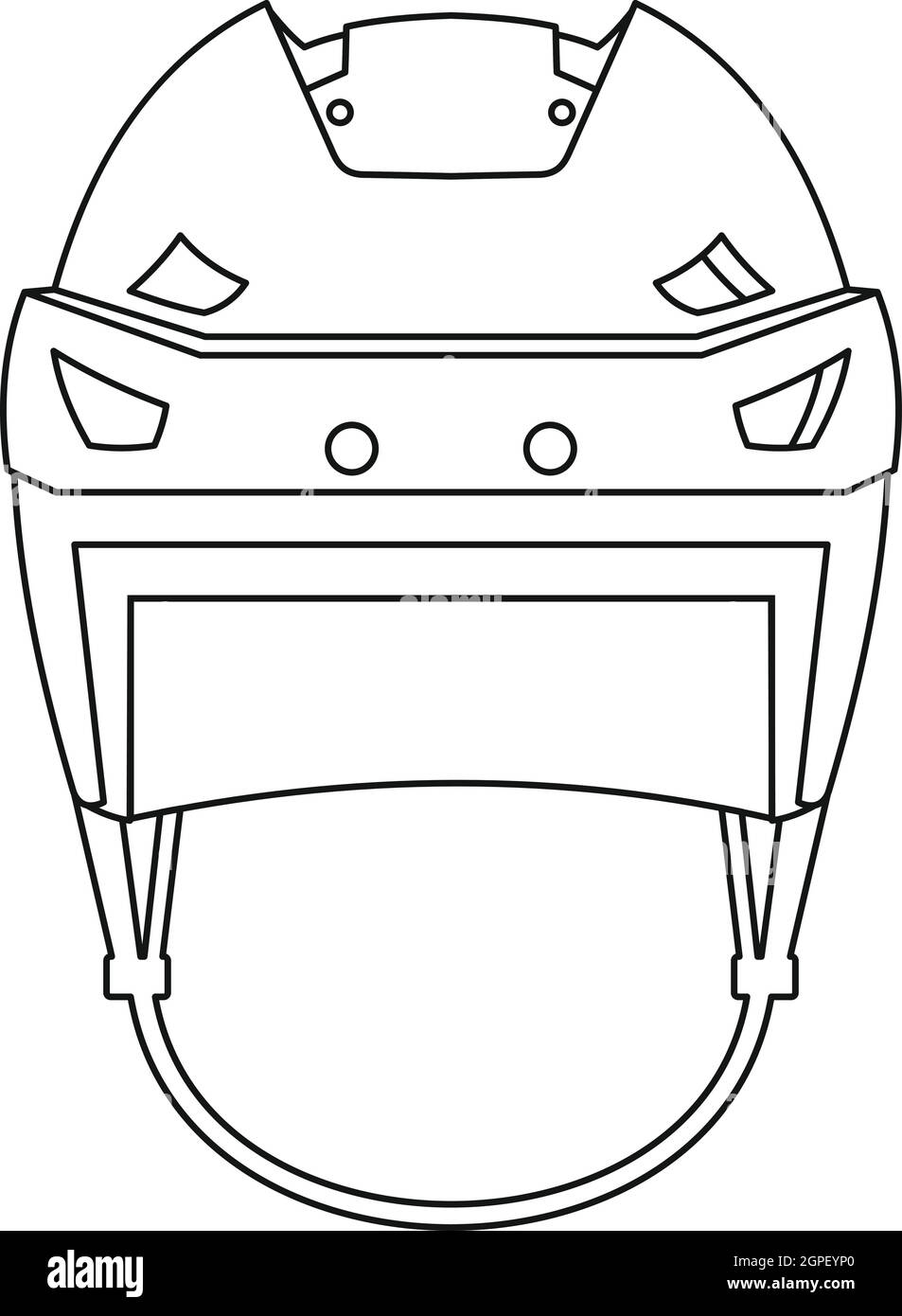 Hockey helmet icon, outline style Stock Vector Image & Art - Alamy