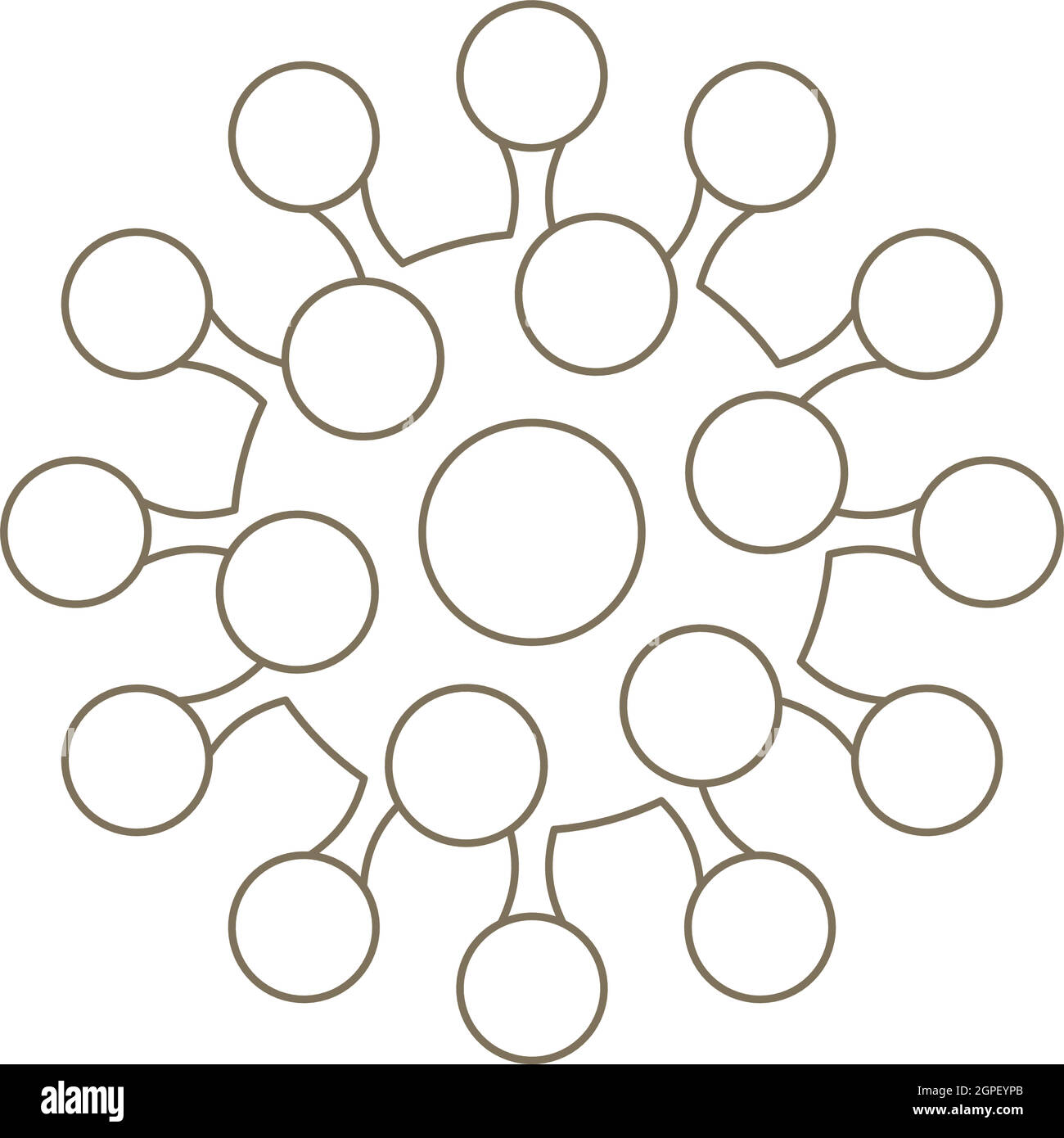 Coronavirus Molecule Icon Stock Vector