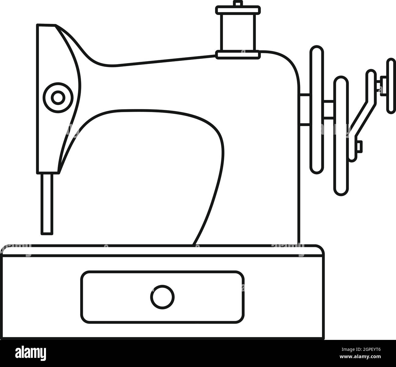 Sewing machine outline hi-res stock photography and images - Alamy