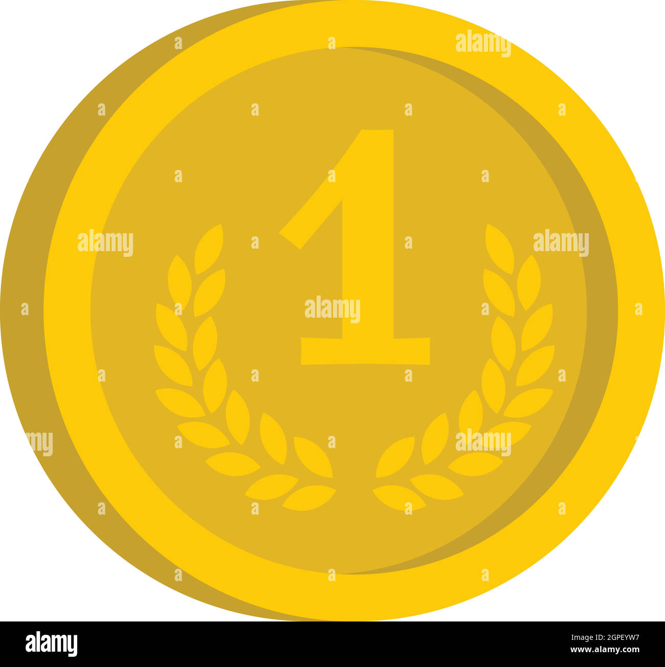 Coin icon, flat style Stock Vector