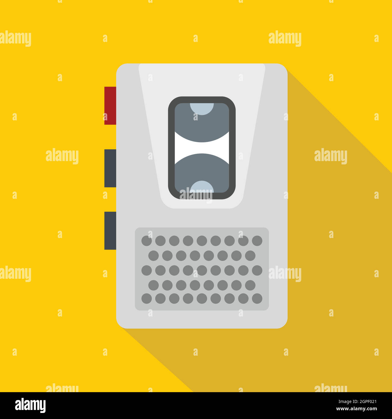 Dictaphone icon, flat style Stock Vector