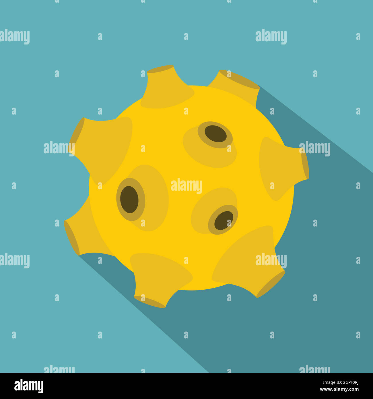 Full moon icon, flat style Stock Vector Image & Art - Alamy