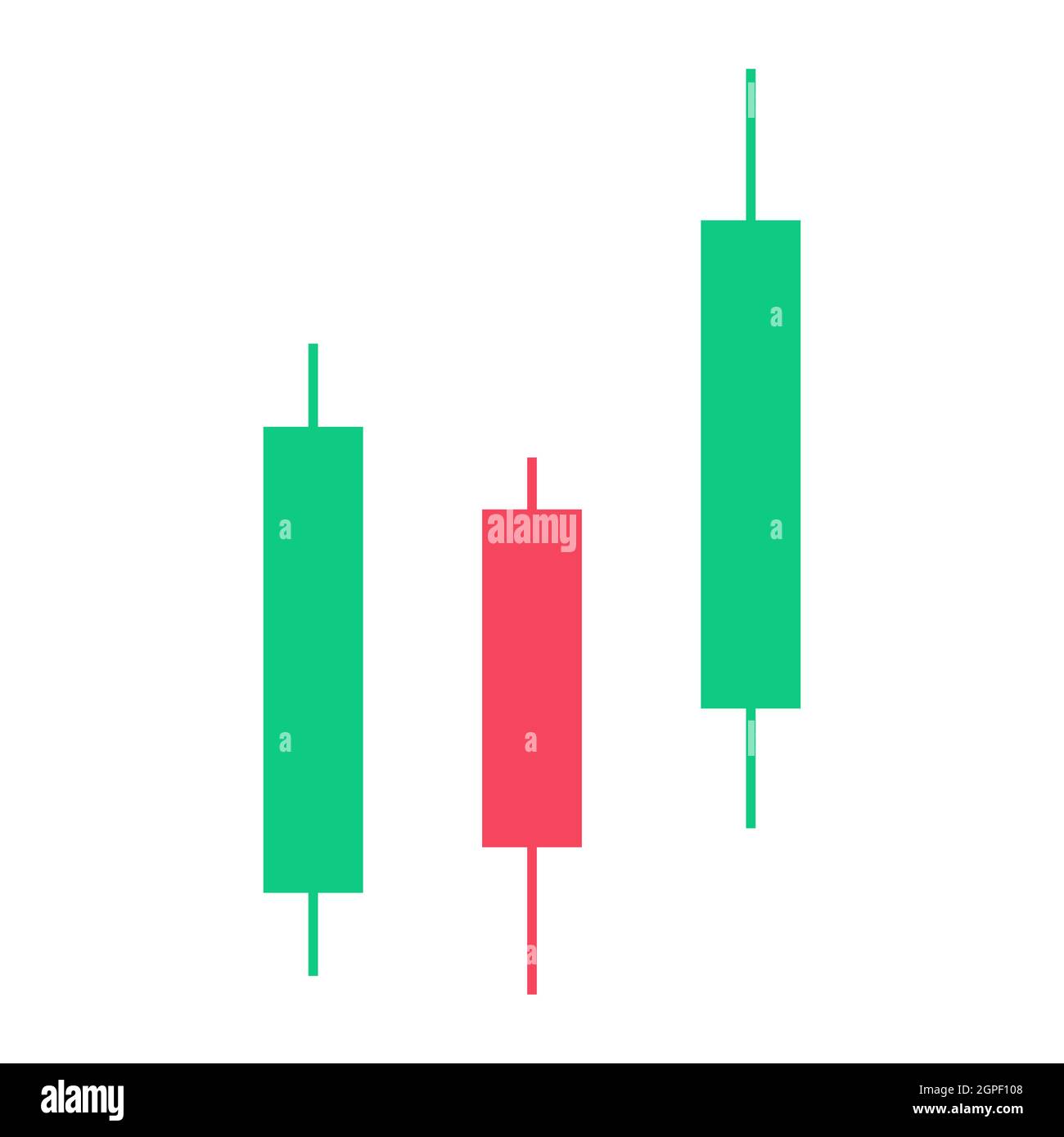 Candle trading chart for analyzing trading on the crypto currency and stock markets Stock Vector