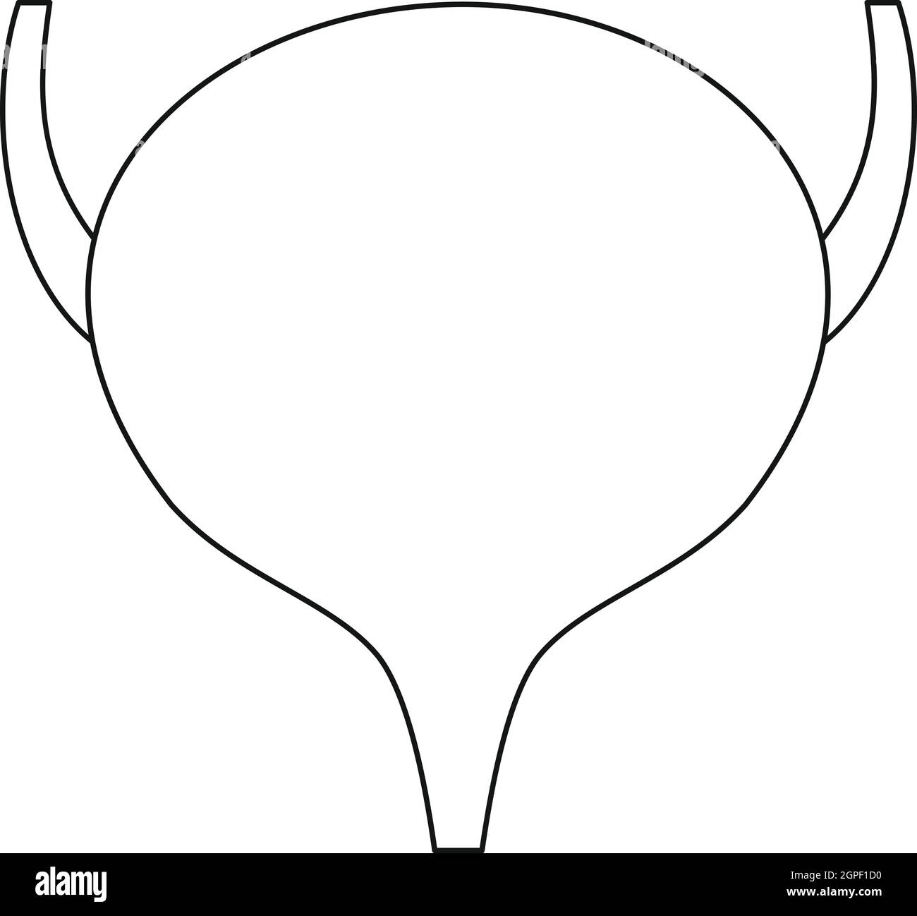 Bladder icon, outline style Stock Vector Image & Art - Alamy