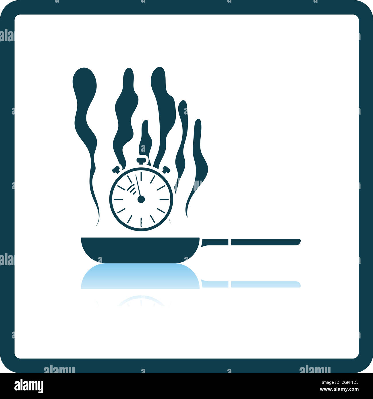 Pan With Stopwatch Icon Stock Vector