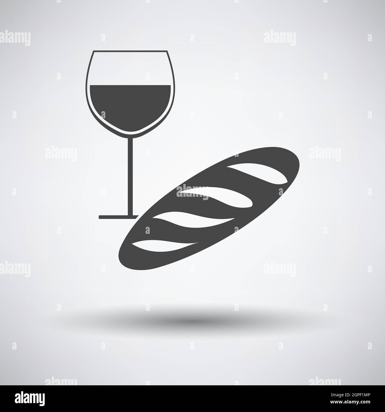 Easter Wine And Bread Icon Stock Vector