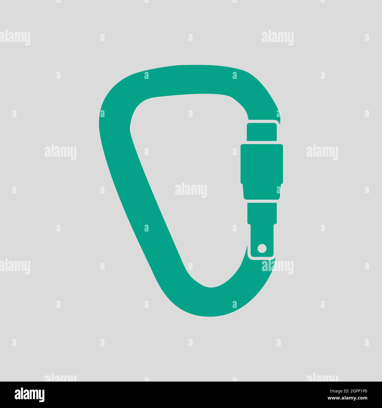 Alpinist Carabine Icon Stock Vector