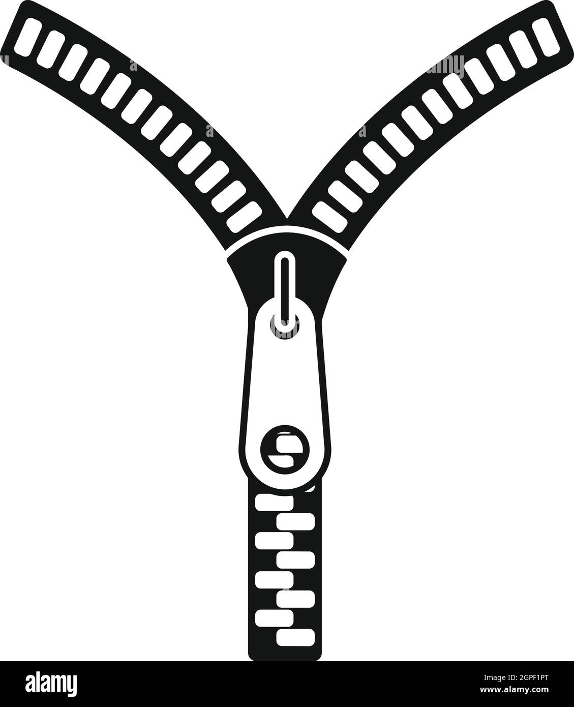 Zipper with lock icon, simple style Stock Vector Image & Art Alamy