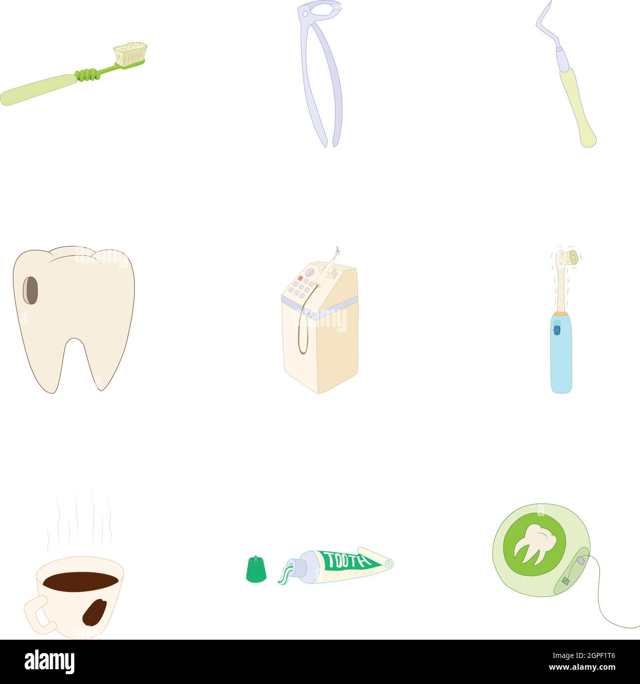 Dentistry icons set, cartoon style Stock Vector Image & Art - Alamy