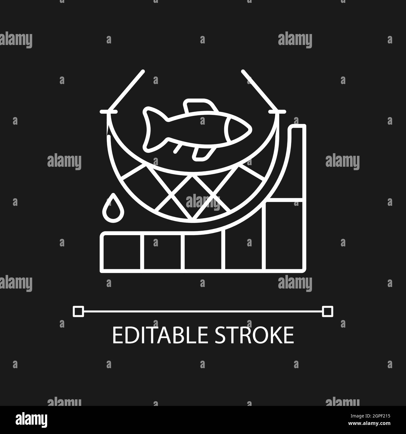 Total allowable catch white linear icon for dark theme Stock Vector ...