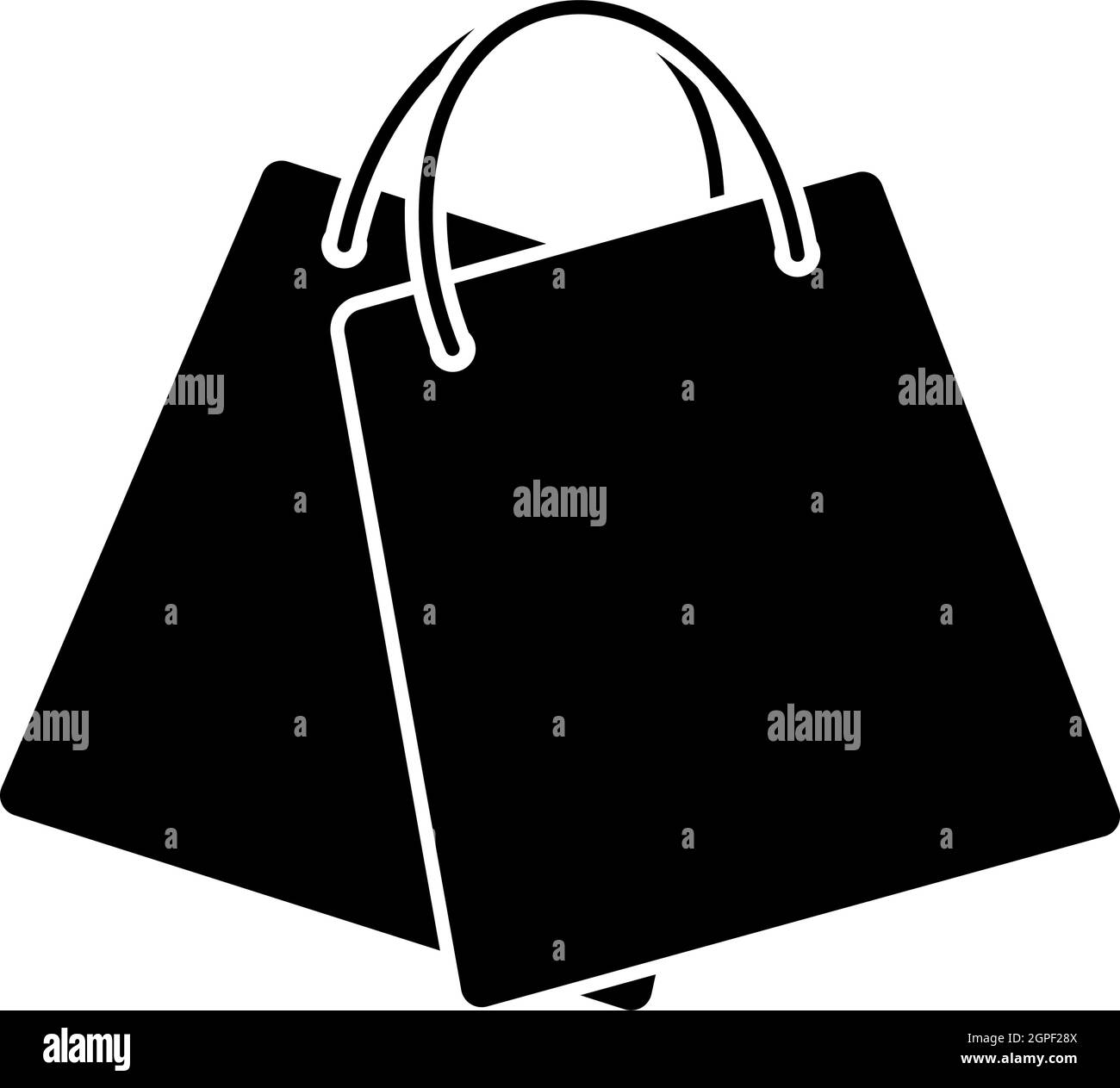 Two Shopping Bags Icon Stock Vector Image & Art - Alamy